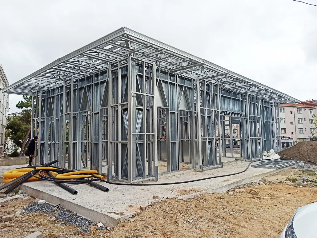 hafif çelik muhtarlık binası